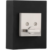 Downtown Low Profile Satin Nickel Square Single Cylinder Contemporary Deadbolt featuring SmartKey Security - Super Arbor