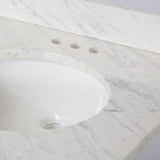 31 in. x 22 in. Stone Effects Vanity Top in Cascade with White Sink - Super Arbor