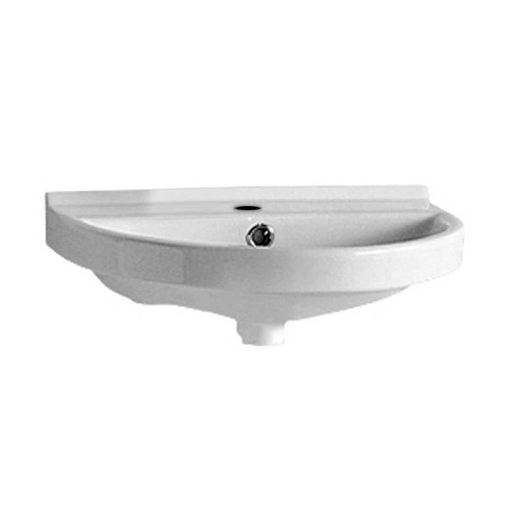 Whitehaus Collection Isabella Collection Wall-Mounted Bathroom Sink in White