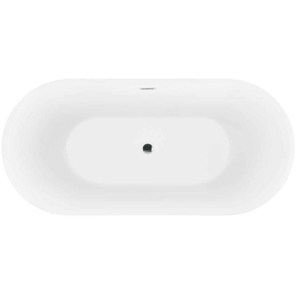 67 in. Foil Acrylic Tub for Bathroom - Flat Bottom Stand Alone Bathtub in Glossy Copper - Super Arbor