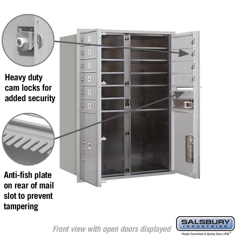 3700 Horizontal Series 10-Compartment with 2-Parcel Locker Recessed Mount Mailbox - Super Arbor
