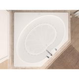 Carnelian 5 ft. Center Drain Air Bath Tub in White - Super Arbor