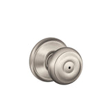 Georgian Satin Nickel Privacy Bed/Bath Door Knob - Super Arbor