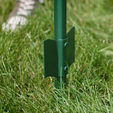 Everbilt 3 in. x 3 in. x 6 ft. Green Steel Fence Heavy Duty U-Post with Anchor Plate