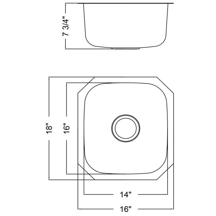Undermount 16 in. 18-Gauge Stainless Steel Bar Sink in Brushed Stainless with Arc Kitchen Faucet