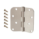 4 in. Satin Nickel 5/8 in. Radius Door Hinge