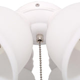 Gazelle 4-Light LED Matte White Universal Ceiling Fan Light Kit