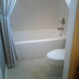 Trenton 72 in. Left Drain Rectangular Alcove Bathtub in White - Super Arbor