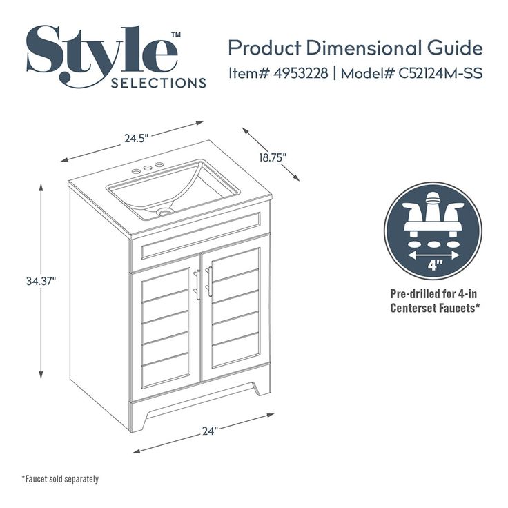 Style Selections Kirkman 24-in White Single Sink Bathroom Vanity with White Cultured Marble Top (Mirror Included)