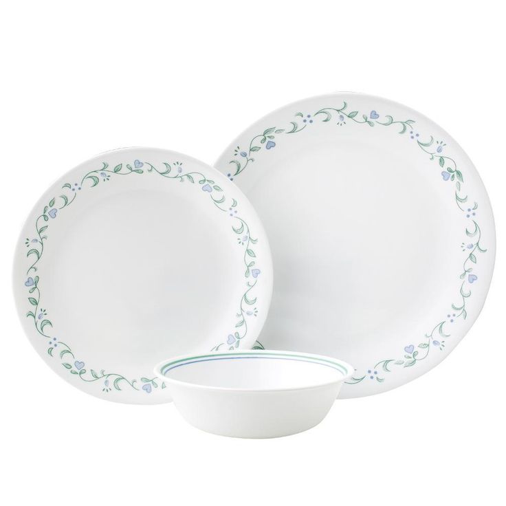 16-Piece Casual Country Cottage Glass Dinnerware Set (Service for 4)
