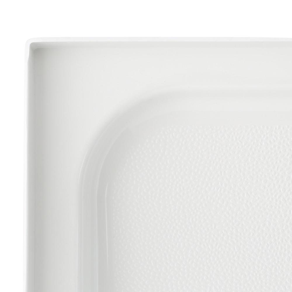 Ensemble 60 in. x 30 in. Single Threshold Shower Base with Left-Hand Drain in White - Super Arbor