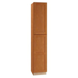 Home Decorators Collection Newport 18 in. W x 24 in. D x 90 in. H Assembled Plywood Pantry Kitchen Cabinet in Cinnamon with 4ROT Soft Close RH
