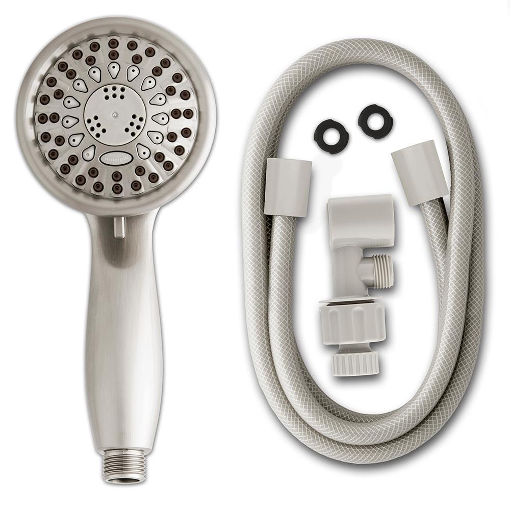 5-Spray 3.5 in. Single Wall Mount Low Flow Handheld Adjustable Shower Head in Brushed Nickel - Super Arbor