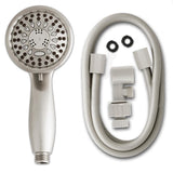 5-Spray 3.5 in. Single Wall Mount Low Flow Handheld Adjustable Shower Head in Brushed Nickel - Super Arbor