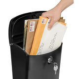Parkside Locking Wall Mount Mailbox in Black - Super Arbor