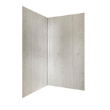 Jetcoat 42 in. x 78 in. 2-Piece Easy-Up Adhesive Neo-Angle Shower Surround in Slate - Super Arbor