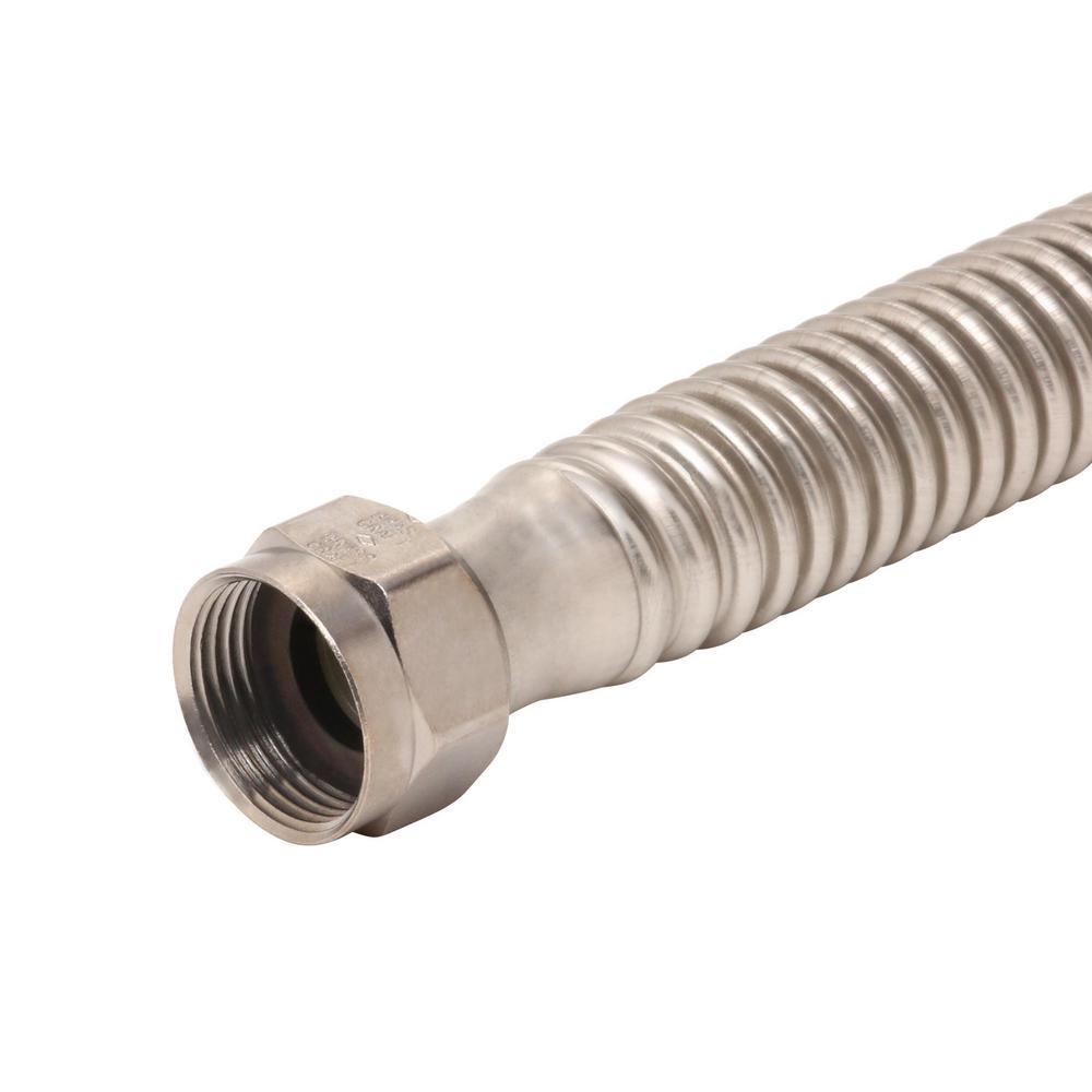 ProCoat 3/4 in. FIP x 3/4 in. PEX Barb x 18 in. Coated Stainless Steel Water Heater Connector (3/4 in. I.D.) - Super Arbor