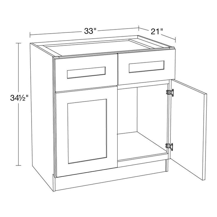 Home Decorators Collection Newport 33 in. W x 21 in. D x 34.5 in. H Assembled Plywood Sink Base Bath Cabinet in Pearl Gray with Soft Close