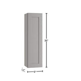 Home Decorators Collection Newport 9 in. W x 12 in. D x 36 in. H Assembled Plywood Wall Kitchen Cabinet in Pearl Gray with Soft Close