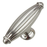 2-1/2 in. Satin Nickel Fluted Cabinet Drawer Knobs (10-Pack) - Super Arbor