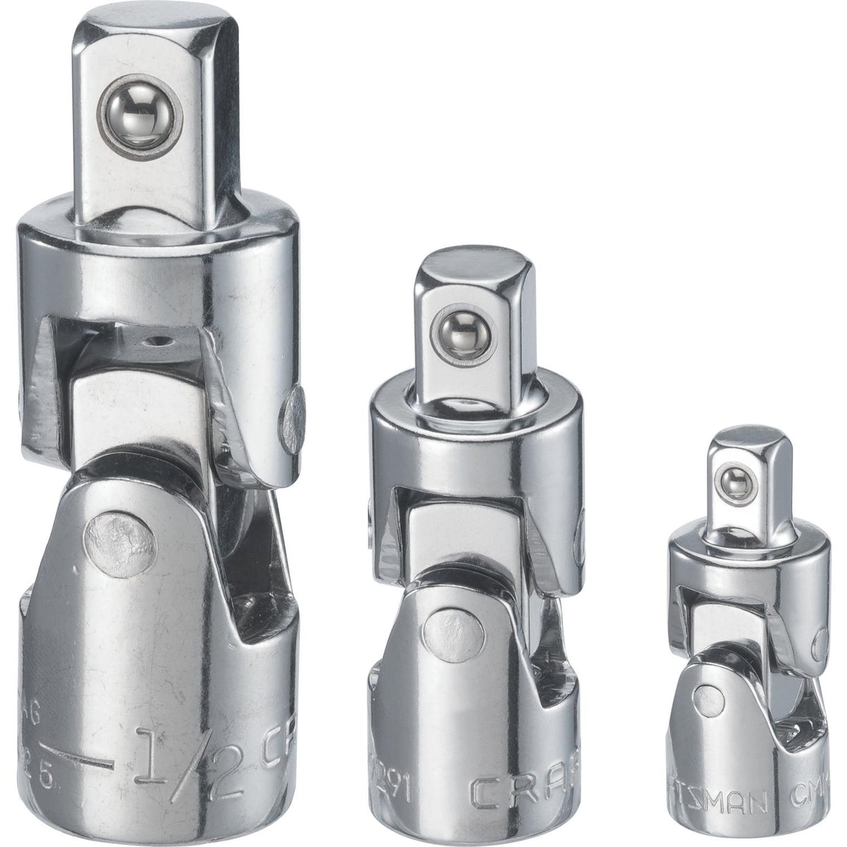 Craftsman Universal Joint Set, 3 pc - 1/4, 3/8, 1/2 in. Drive