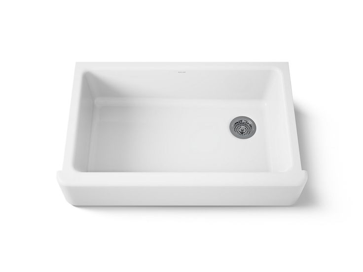 KOHLER Whitehaven 35.68-in x 21.56-in White Single Bowl Tall (8-in or Larger) Undermount Apron Front/Farmhouse Residential Kitchen Sink