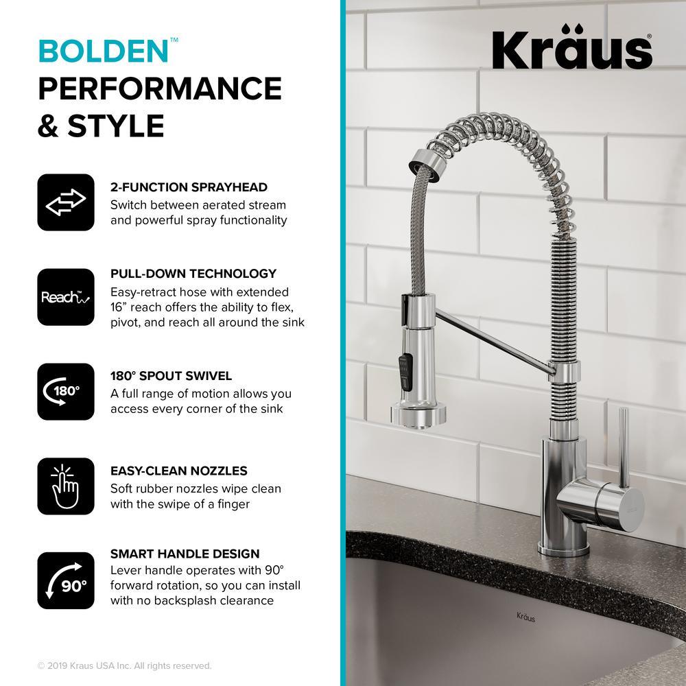 Loften All-in-One Dual Mount Drop-In Stainless Steel 33in. Single Bowl Kitchen Sink with Pull Down Faucet in Chrome - Super Arbor