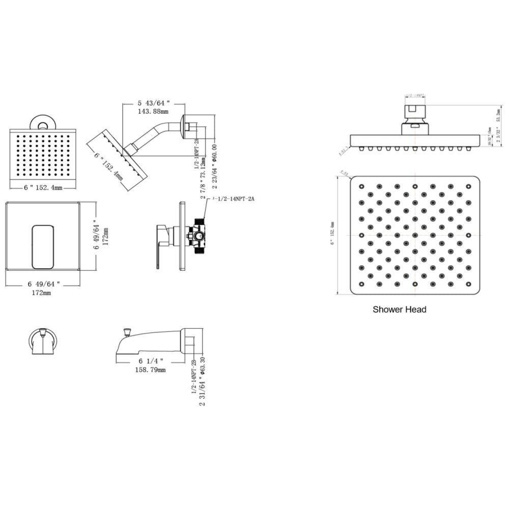 Karsen Single-Handle 1-Spray Tub and Shower Faucet in Satin Nickel (Valve Included) - Super Arbor