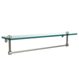 22 in. L  x 5 in. H  x 5 in. W Clear Glass Vanity Bathroom Shelf with Towel Bar in Antique Bronze - Super Arbor