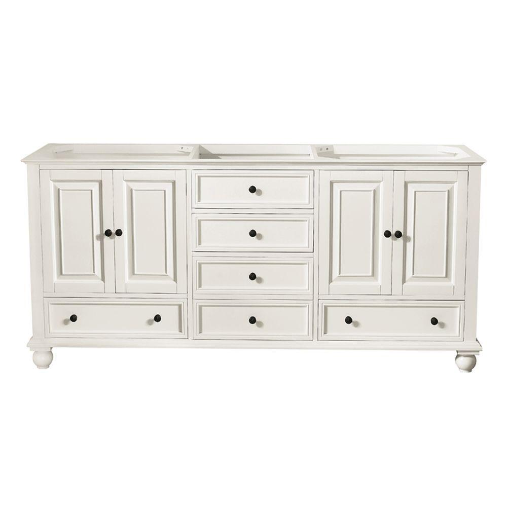 Thompson 60 in. W x 21 in. D x 34 in. H Vanity Cabinet in French White - Super Arbor