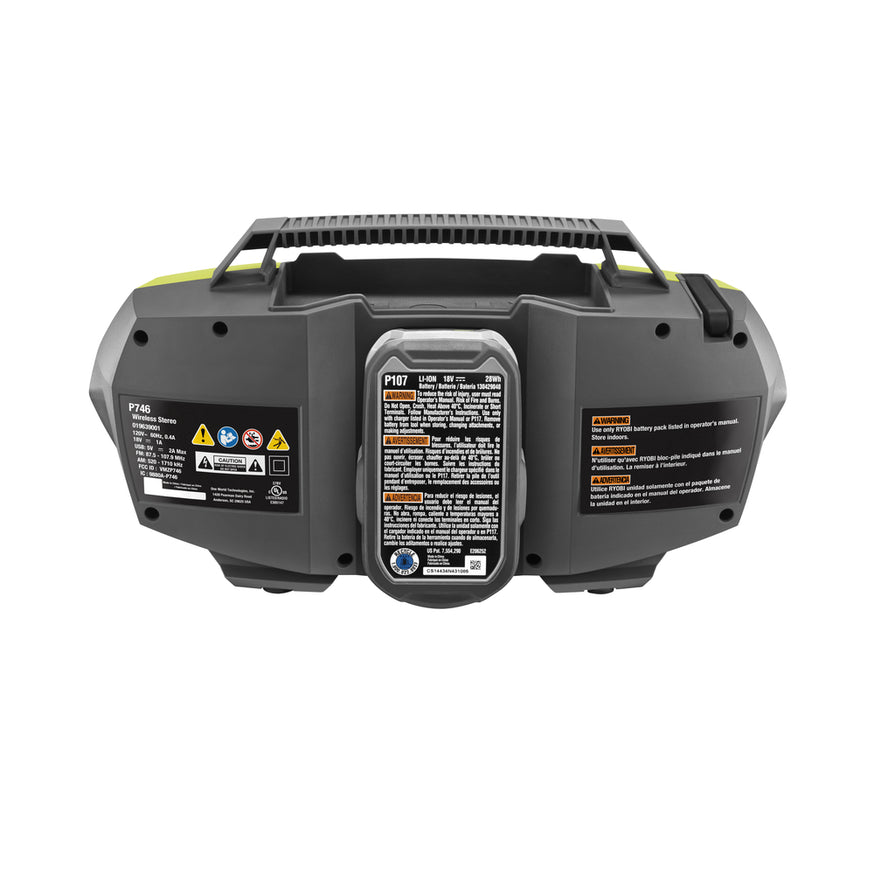 RYOBI 18V ONE+ Hybrid Stereo with Bluetooth Wireless Technology (Tool Only)