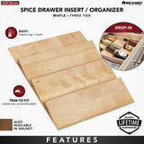 Rev-A-Shelf 19.75 in. x 16 in. Wood Multi-Use Insert Drawer Organizer
