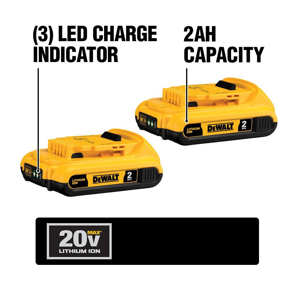 20-Volt MAX Lithium-Ion Battery Pack 2.0Ah (2-Pack) and 4.0Ah (2-Pack) - Super Arbor