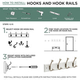Scroll 24 in. Cocoa and Soft Iron Hook Rack - Super Arbor