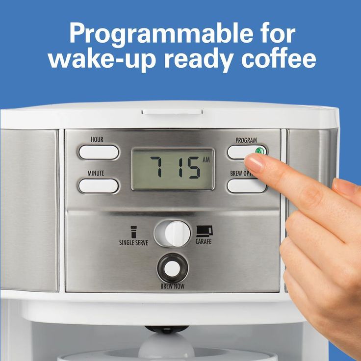 2-Way 12-Cup White Programmable Drip Coffeemaker with Single Serve
