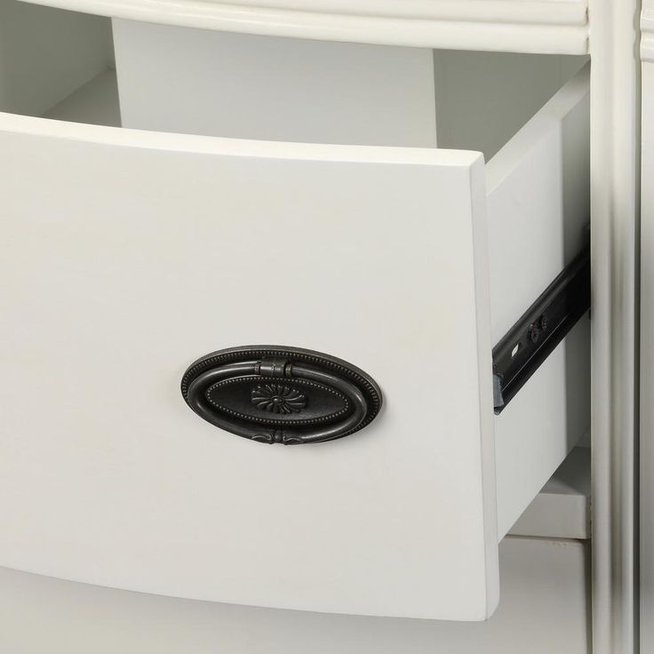 Wellington 44 in. W x 22 in. D Bath Vanity in Ivory with Granite Vanity Top in Black with White Sink