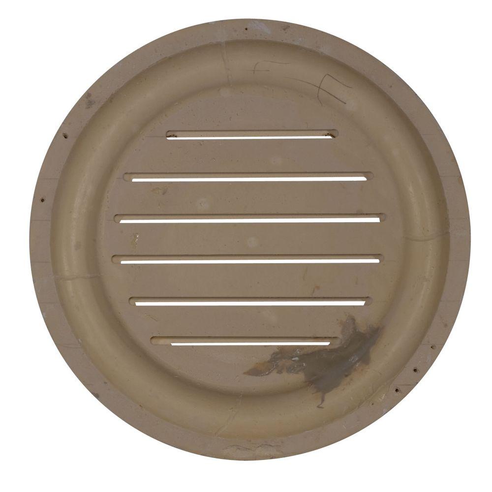 20 in. x 20 in. Round Primed Polyurethane Paintable Gable Louver Vent - Super Arbor