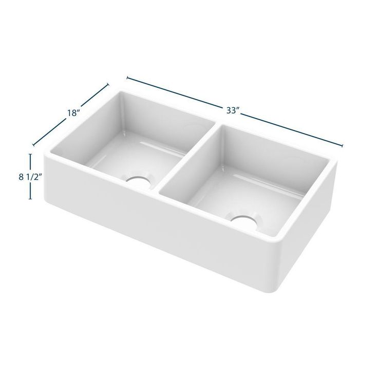 Fireclay 33 in. Double Bowl Apron-Front Farmhouse Kitchen Sink with Grid Set and Drain Assemblies