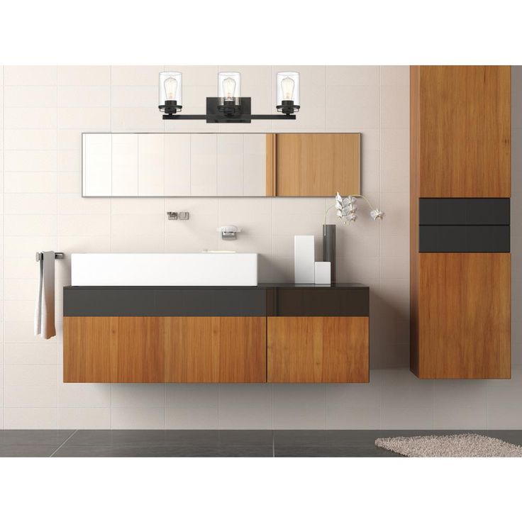 Jedrek 3-Light Black Bath Bar Vanity Light