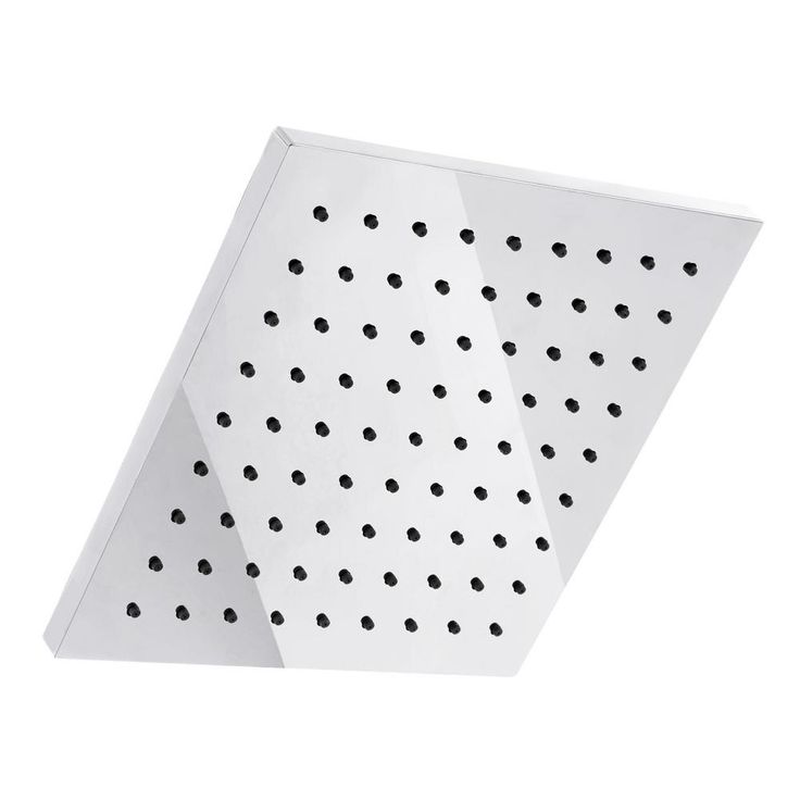 Modern 1-Spray 8 in. Single Wall Mount Fixed Rain Shower Head in Chrome