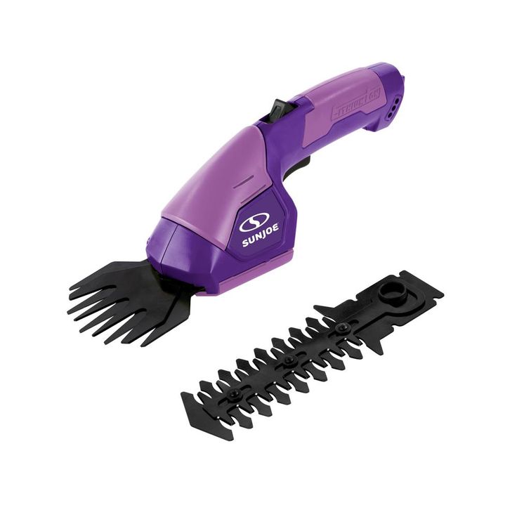 Sun Joe 7.2-Volt Cordless 2-in-1 Grass Shear and Hedge Trimmer, Purple