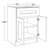 Home Decorators Collection Newport 24 in. W x 24 in. D x 34.5 in. H Assembled Plywood Base Kitchen Cabinet in Manganite with Soft Close