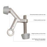 2-1/8 in. x 1-3/4 in. Satin Nickel Standard Hinge Pin Door Stop Value Pack (10 per Pack)