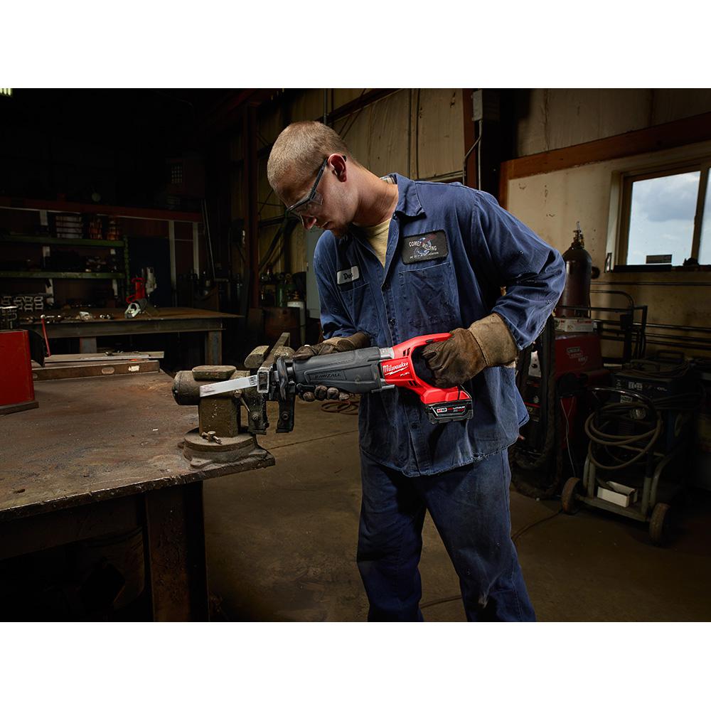 M18 FUEL 18-Volt Lithium-Ion Brushless Cordless SAWZALL Reciprocating Saw with Super Charger and 8.0 Ah Battery - Super Arbor