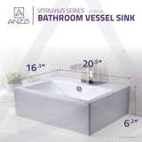 Vitruvius Series Ceramic Vessel Sink in White - Super Arbor