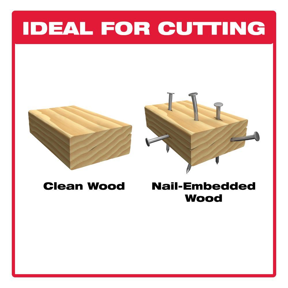12 in. 6/9 TPI Demo Demon Carbide Tipped Reciprocating Saw Blade for Nail-Embedded Wood (3-Pack) - Super Arbor