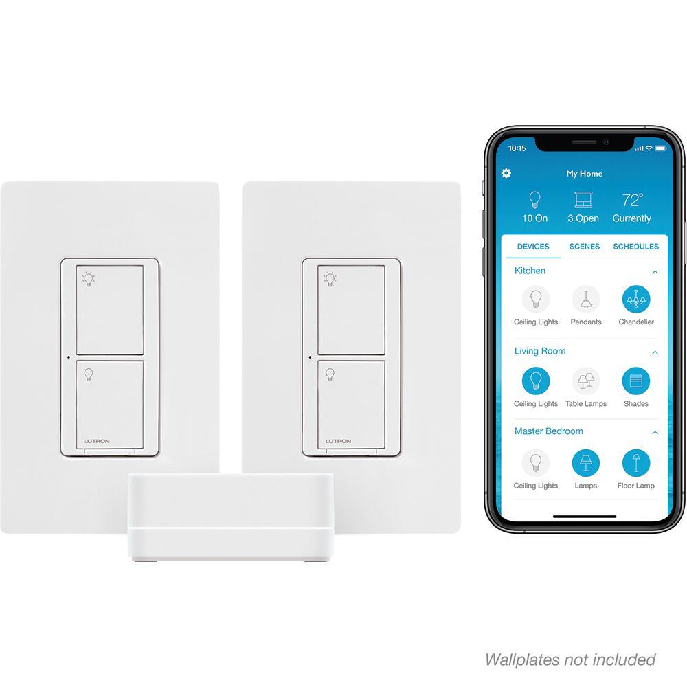 Caseta Wireless Smart Lighting Switch (2 Count) Starter Kit - Super Arbor