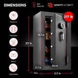 EF4738E 4.71 cu ft Fireproof Safe and Waterproof Safe with Digital Keypad - Super Arbor