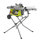 RYOBI 15 Amp 10 in. Expanded Capacity Table Saw with Rolling Stand (RTS23)