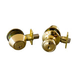 Terrace Oil Rubbed Bronze Entry Door Knob and Single Cylinder Deadbolt with Universal 6-Way Latch - Super Arbor